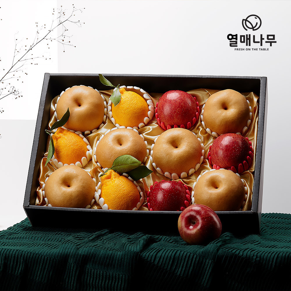 [과일愛][열매나무]프리미엄 사과배혼합선물세트 2호[사과3과+배6과+한라봉3과] 5.7kg