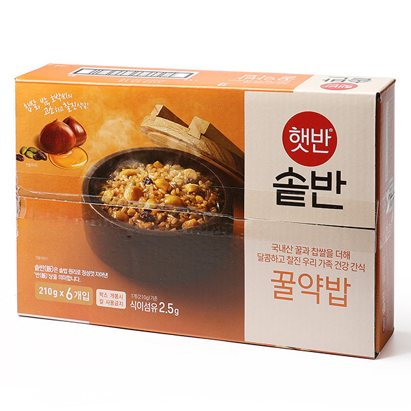 [CJ]햇반 솥반 꿀약밥 210g x 6개 / 영양밥 / 솥밥 / 코스트코