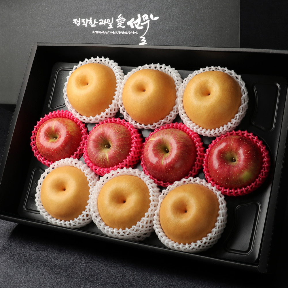 [과일愛]사과/배 선물세트 특A3호 (사과4과/배6과 - 4.5kg)