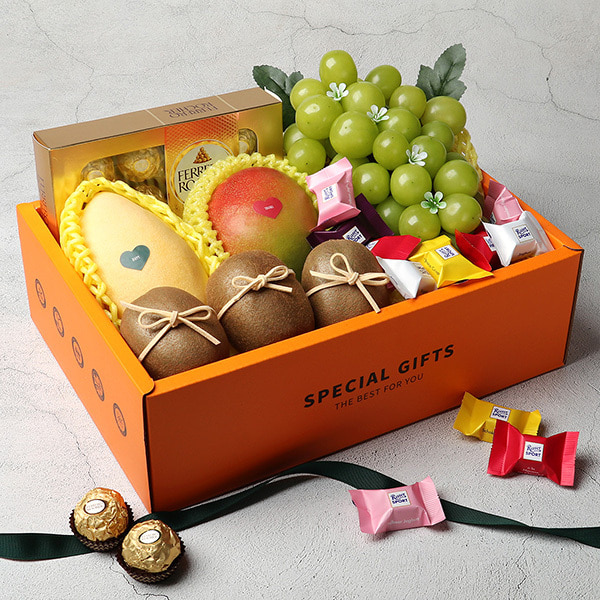 [과일愛]과일에 핀 초콜릿 발렌타인데이 선물세트 2호 (페레로로쉐 / 리터스포트)
